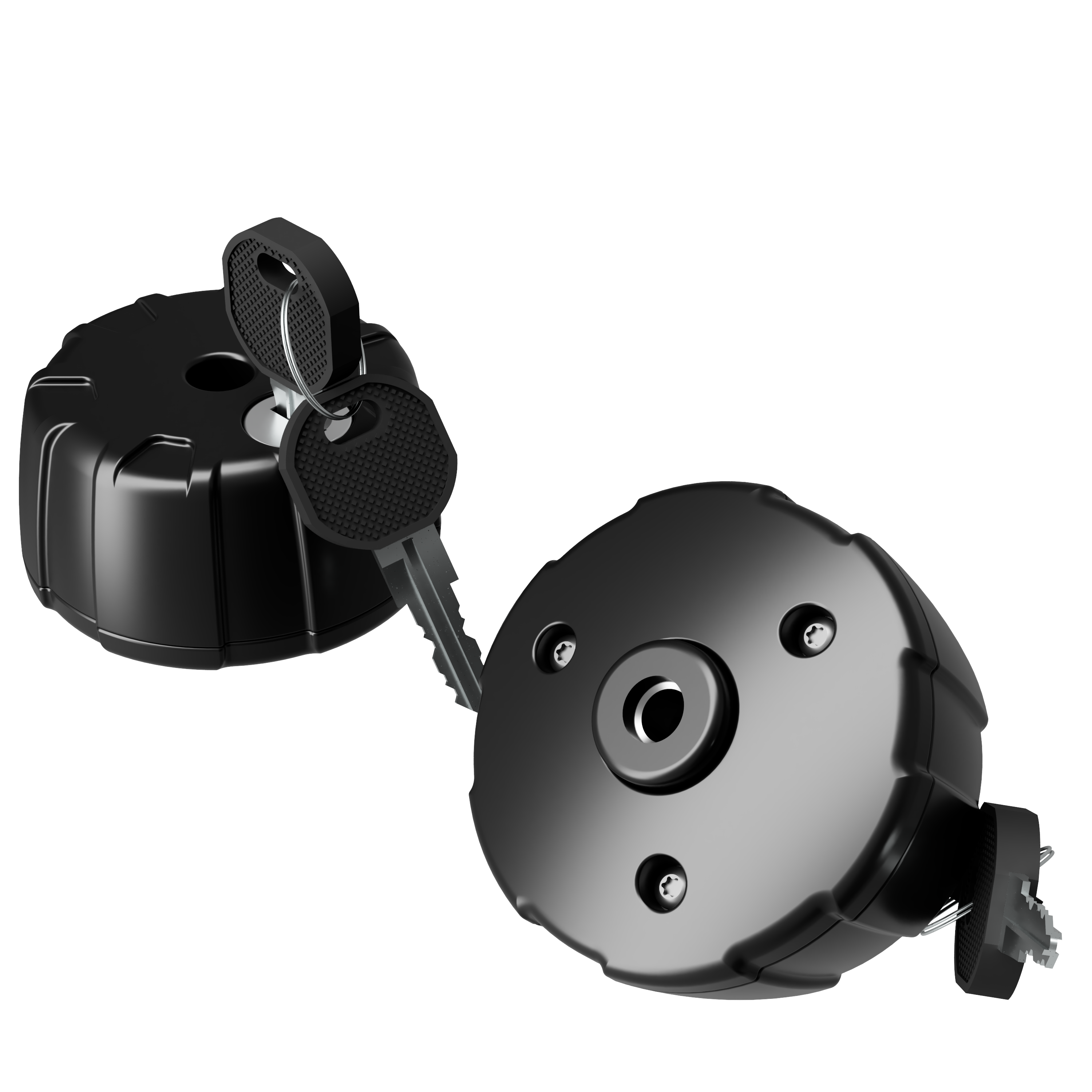 Kit of 2 anti-theft knobs with 2 keys