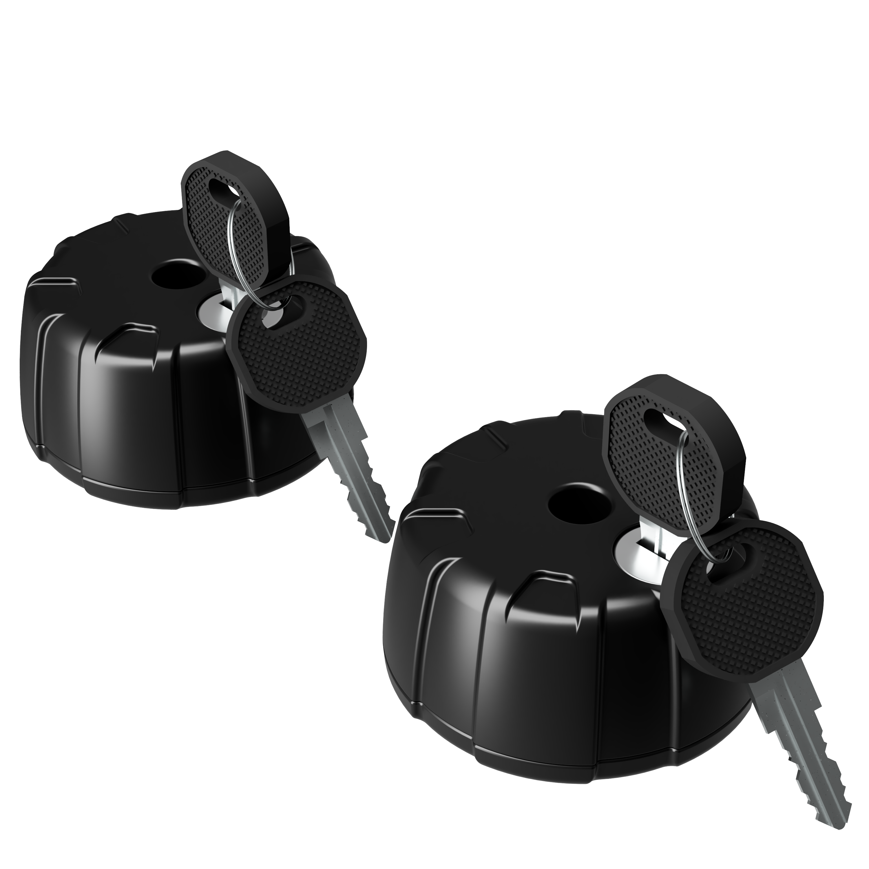 Kit of 2 anti-theft knobs with 2 keys