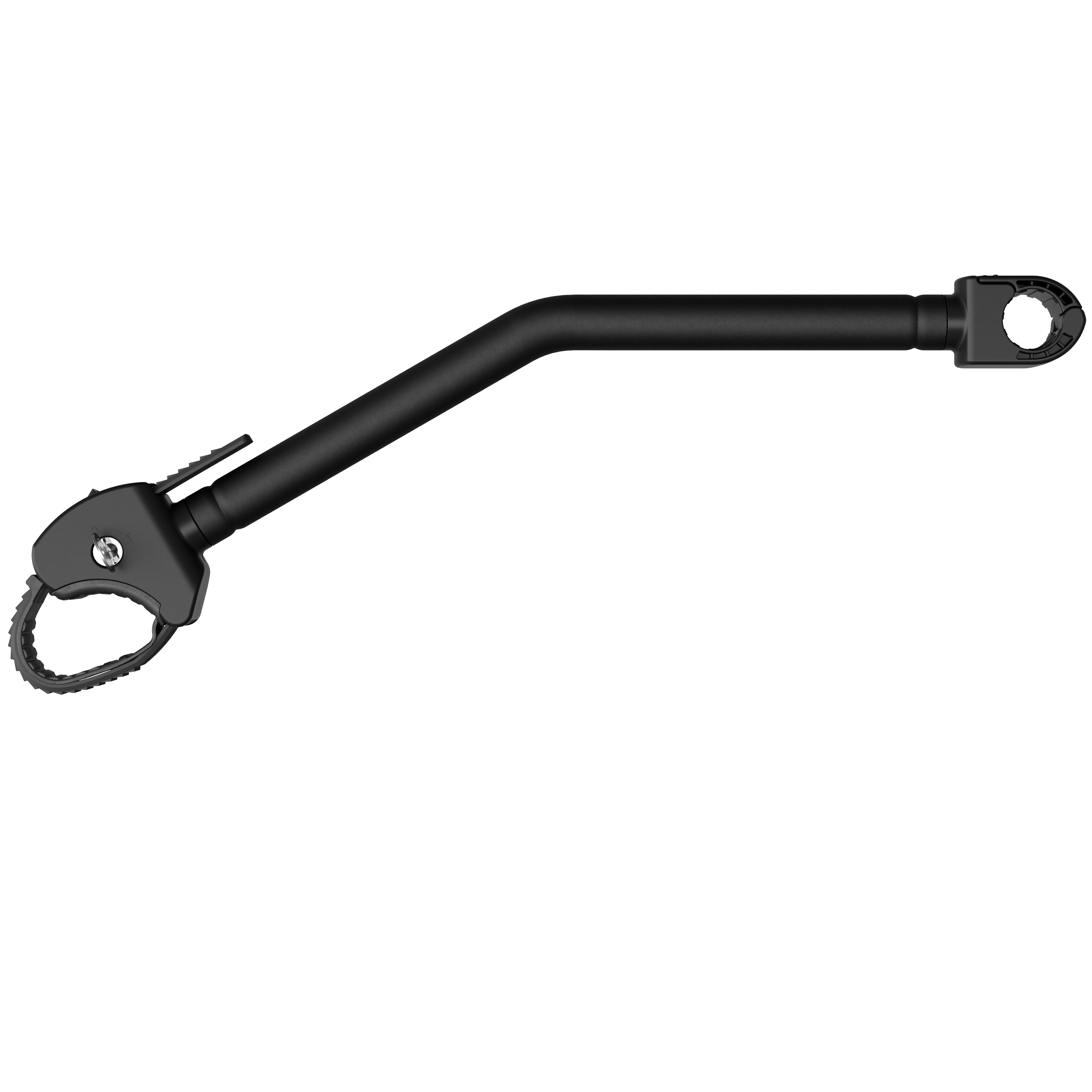 Long black wrinkle arm with ratchet and key lock