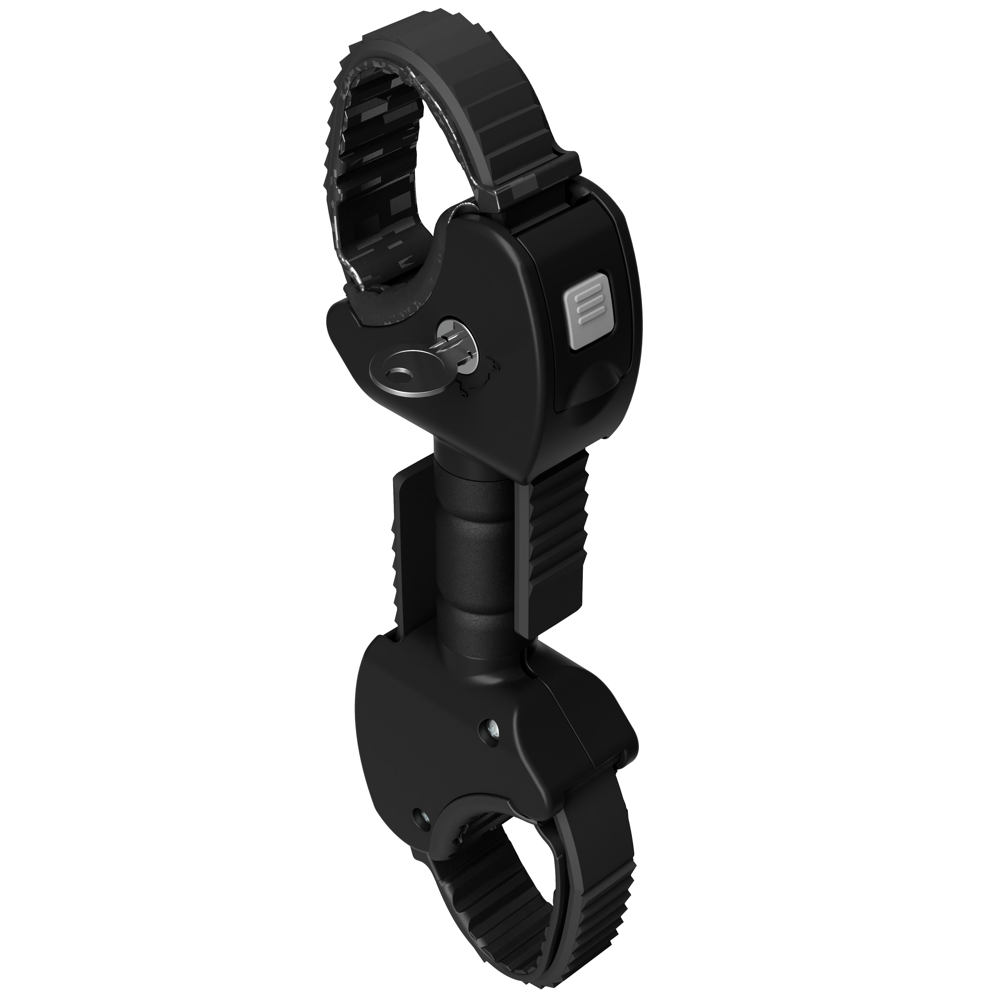 Black wrinkle double-headed arm with ratchet and key lock