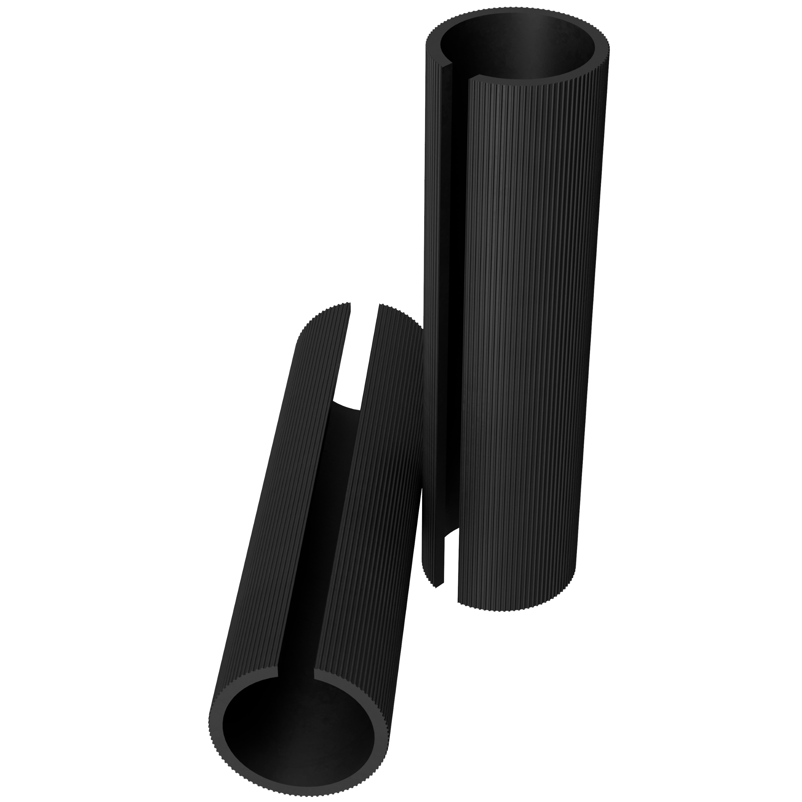 2 ribbed protections D.30 L.165 mm